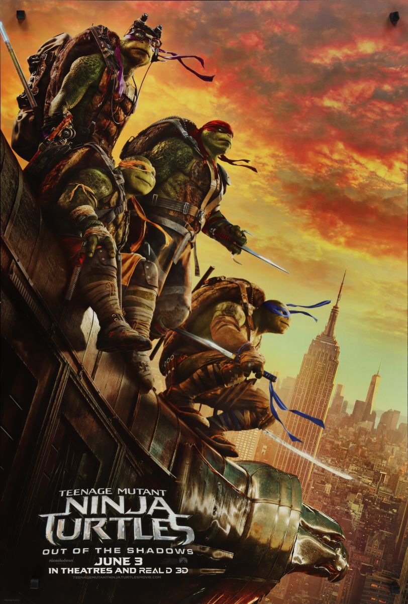 Teenage Mutant Ninja Turtles: Out of the Shadows (2016) original theatrical movie poster - Advance Style E