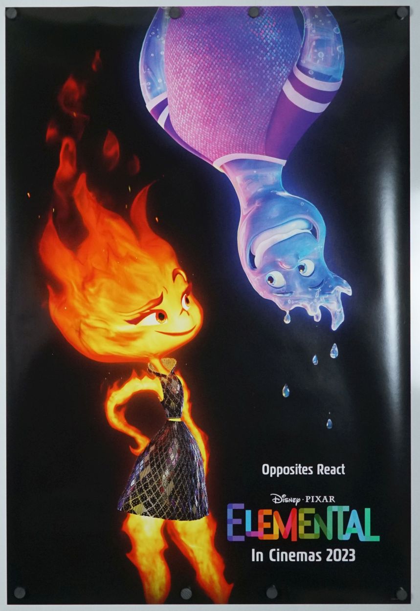 Elemental (2023) original theatrical movie poster - International Advance