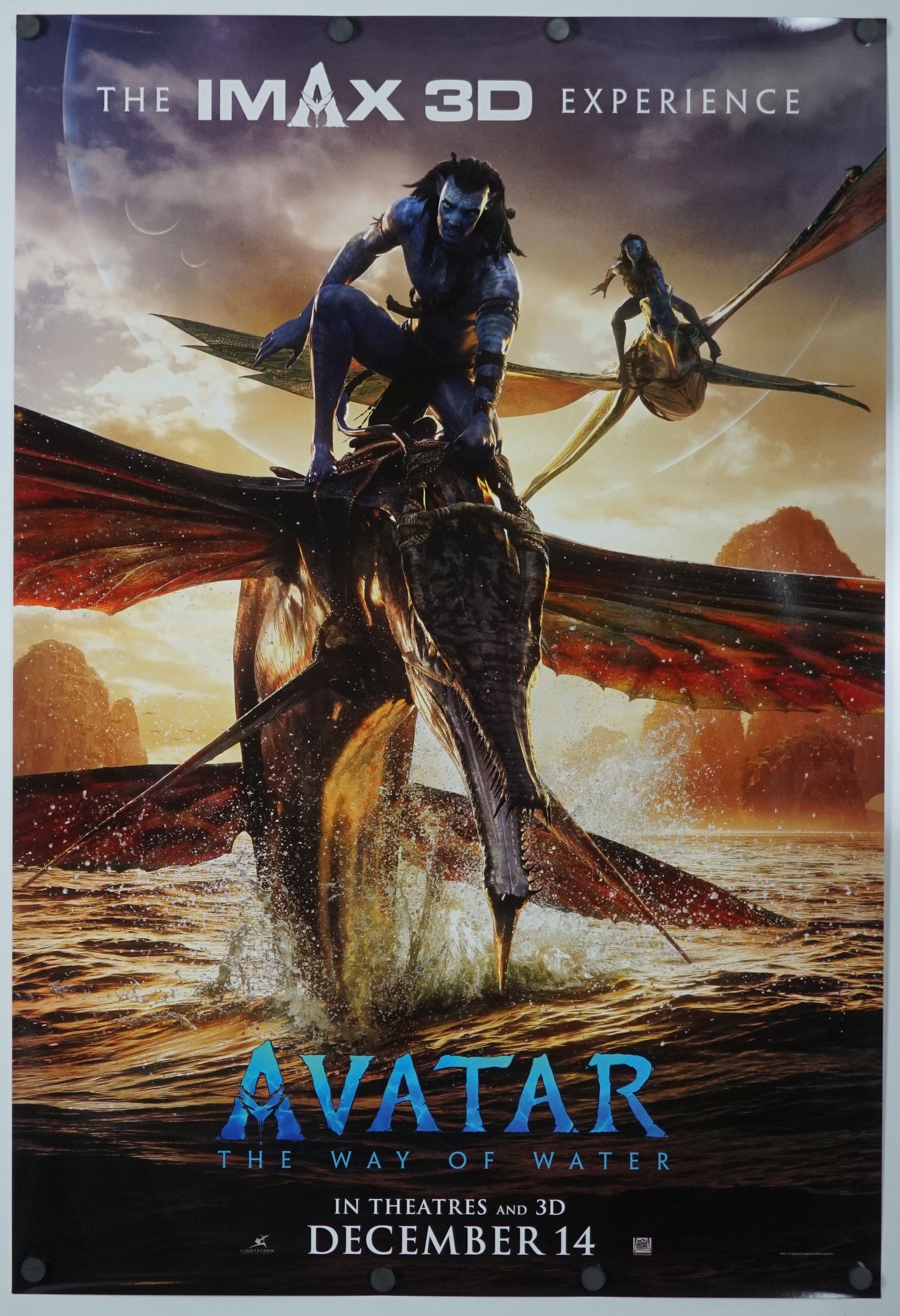 Avatar 2 (2022) original theatrical movie poster - International IMAX