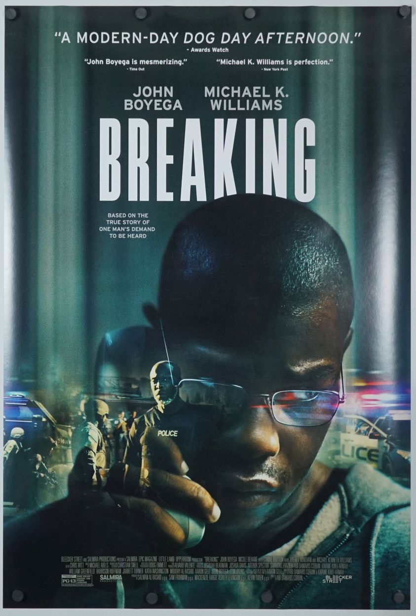 Breaking (2022) original theatrical movie poster - Final