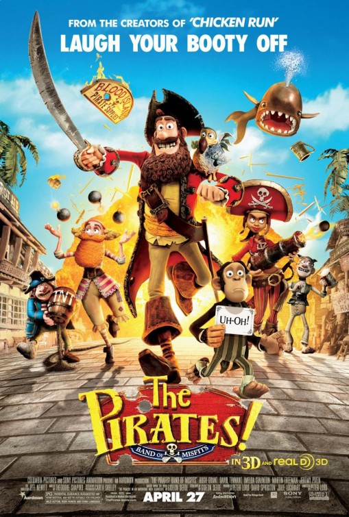 The Pirates! Band of Misfits (2012) original theatrical movie poster - Final