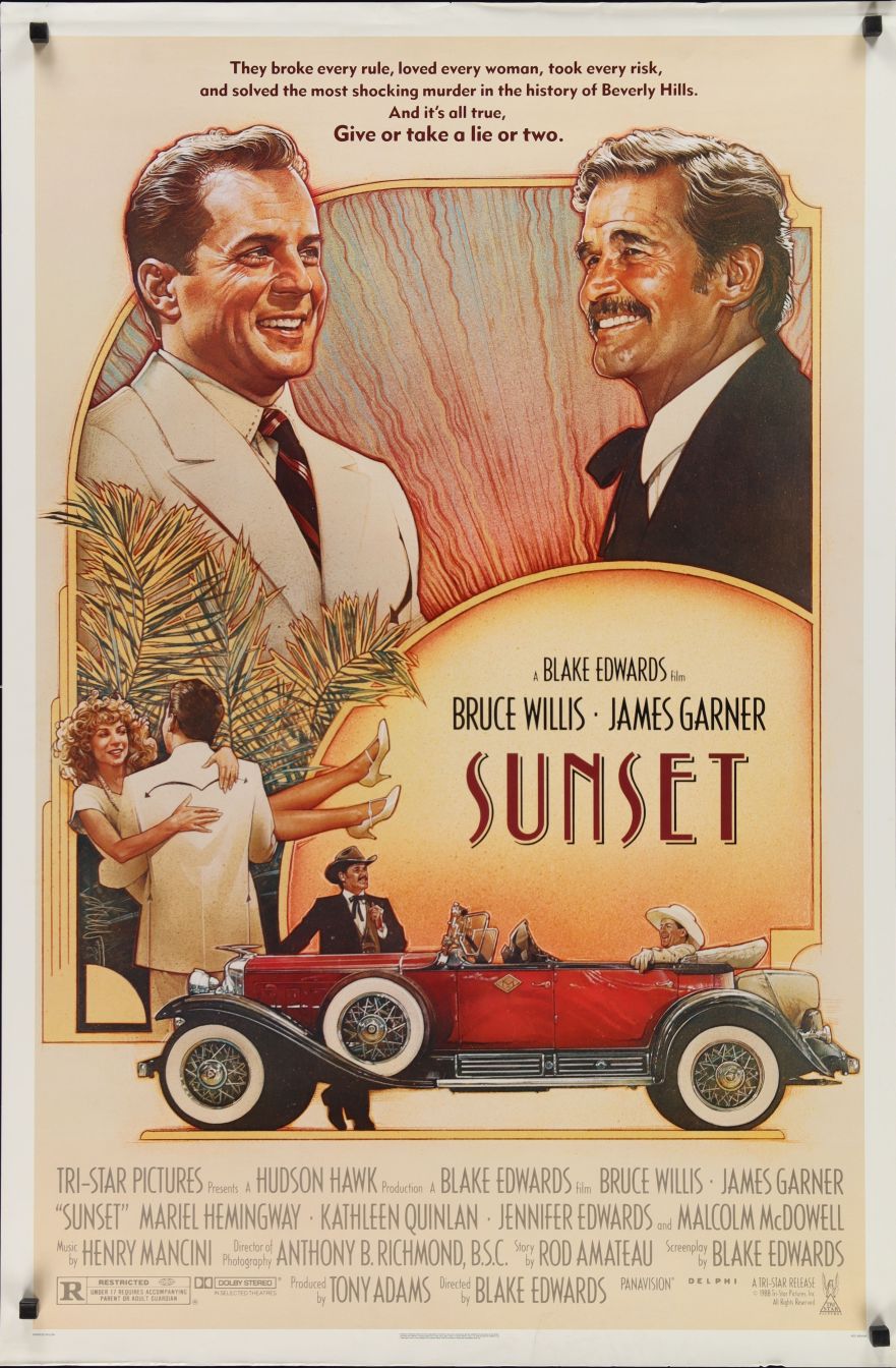 Sunset (1988) original theatrical movie poster - Final