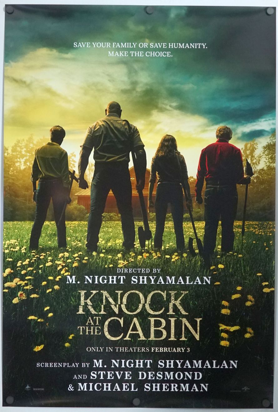 Knock at the Cabin (2023) original theatrical movie poster - Advance Style B