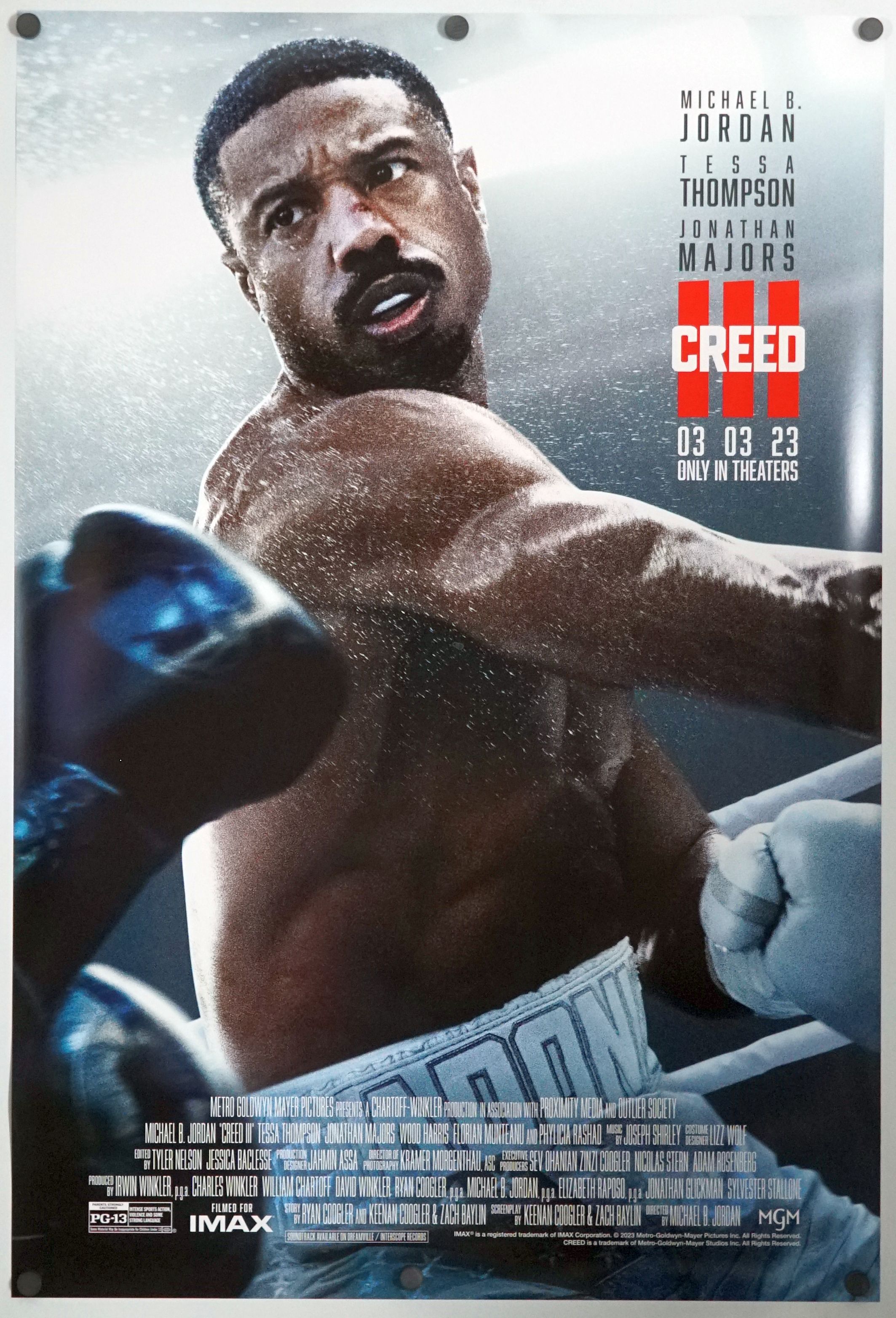 Creed III (2023) original theatrical movie poster - Style D