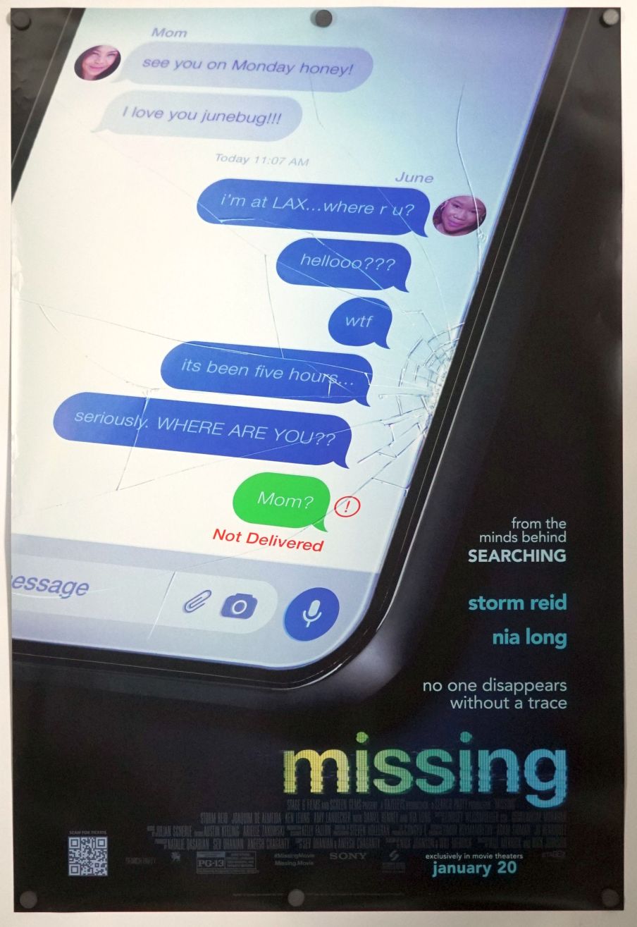 Missing (2023) original theatrical movie poster - Final
