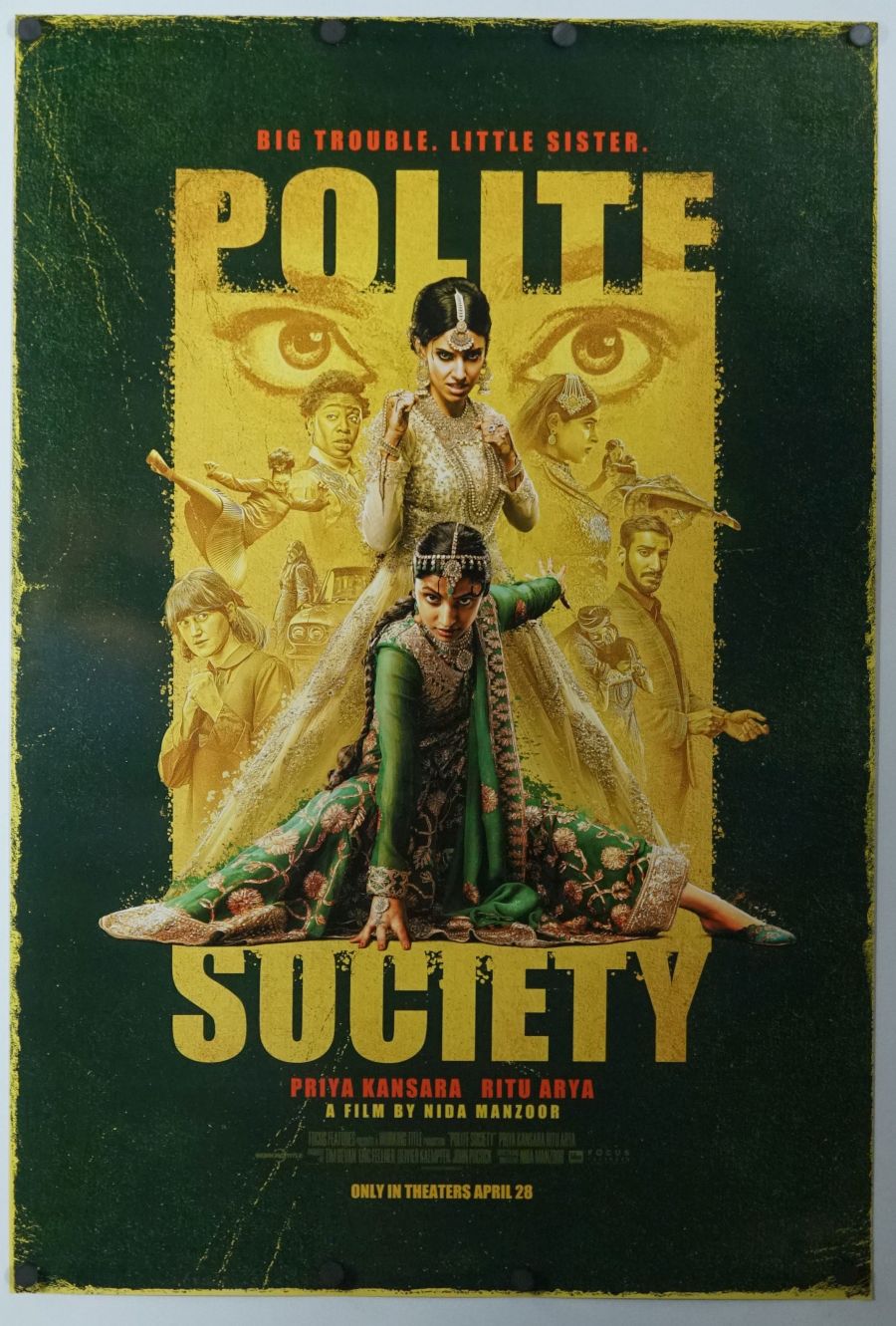 Polite Society (2023) original theatrical movie poster - Advance