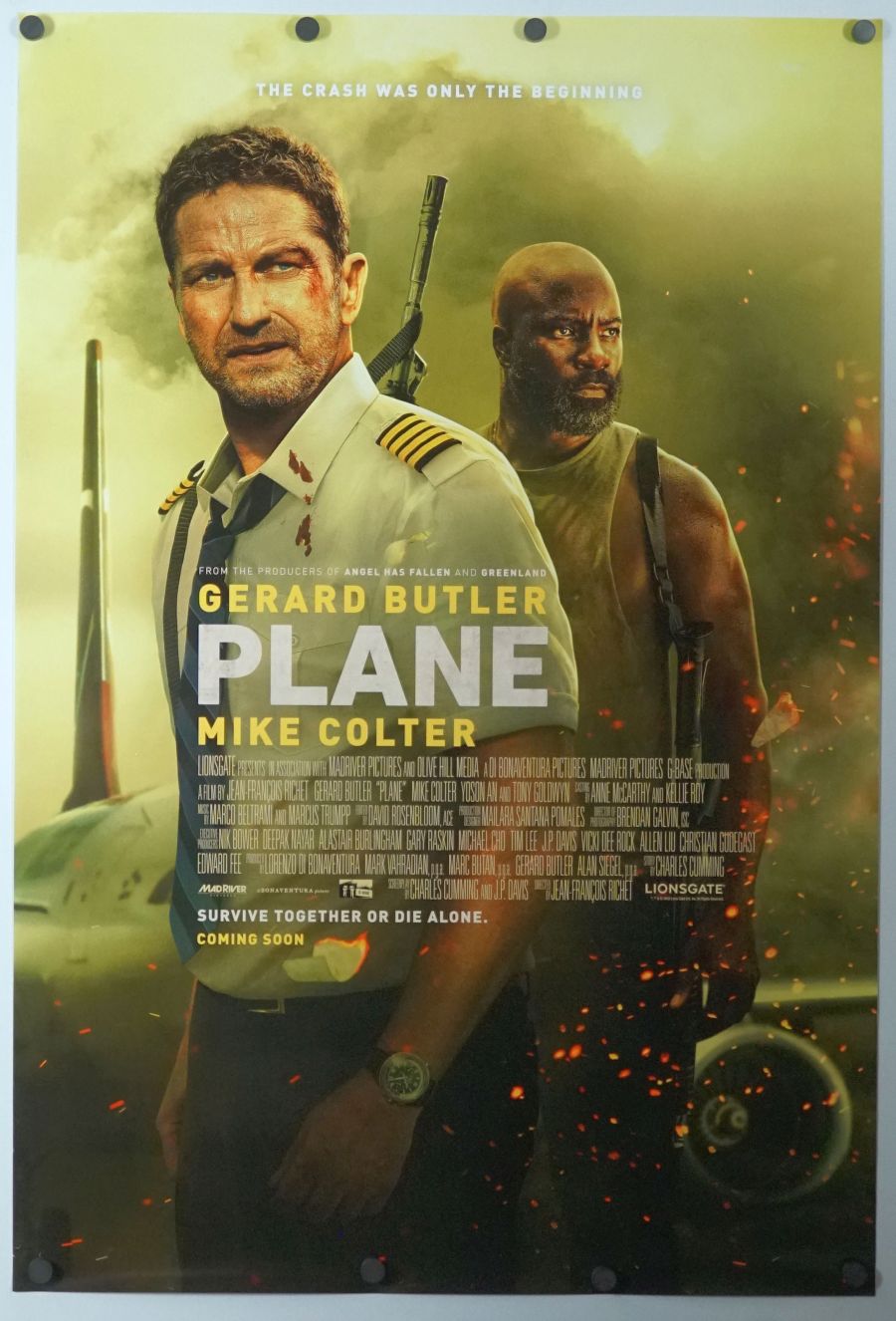 Plane (2023) original theatrical movie poster - Final