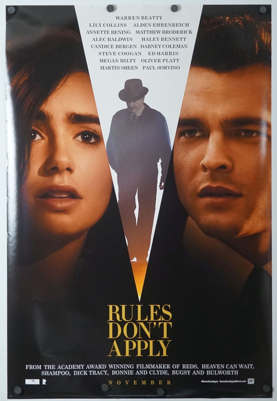 Rules Don't Apply (2016) original theatrical movie poster - Final