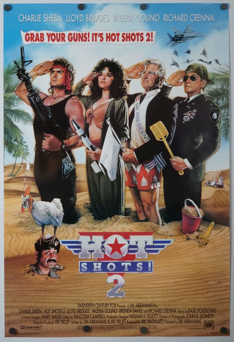 Hot Shots! Part Deux (1993) original theatrical movie poster - International Final