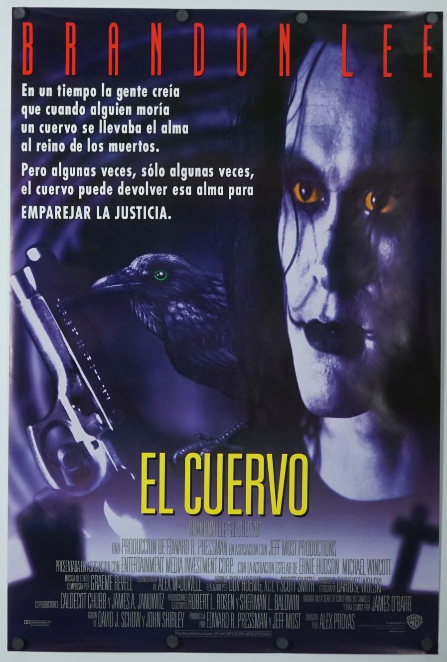 The Crow (1994) original theatrical movie poster - International - Spanish Language