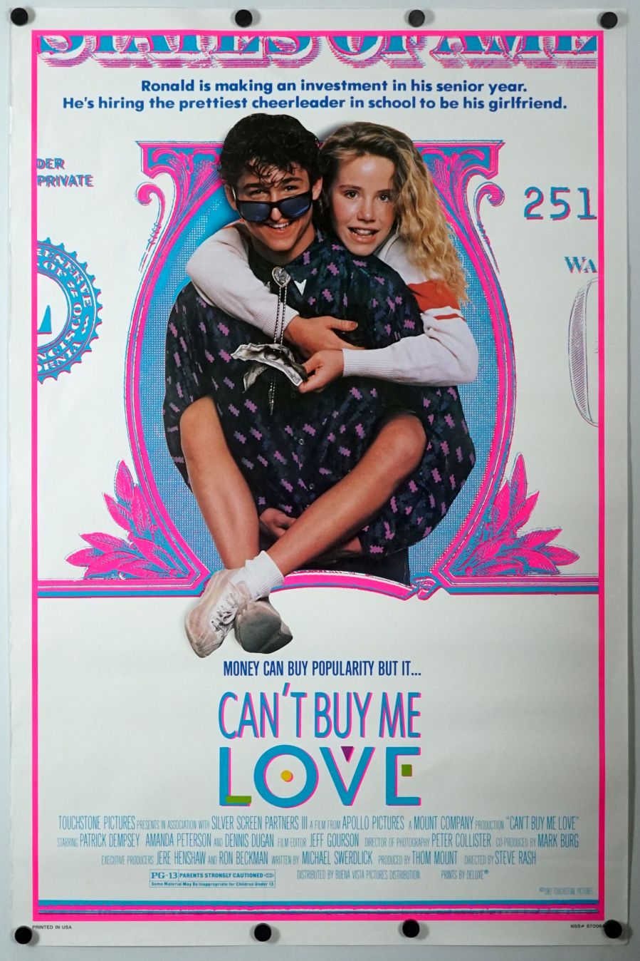 Can't Buy Me Love (1987) original theatrical movie poster - Final