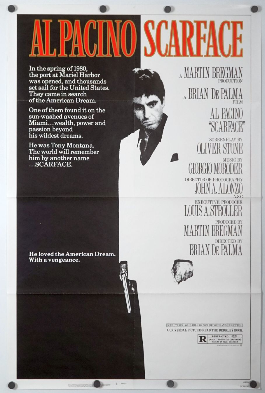 Scarface (1983) original theatrical movie poster - Final