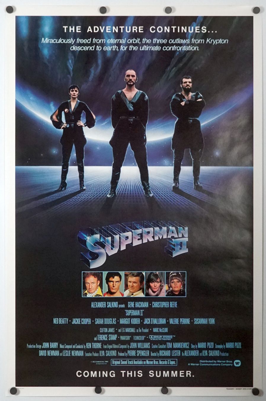 Superman II (1981) original theatrical movie poster - Advance