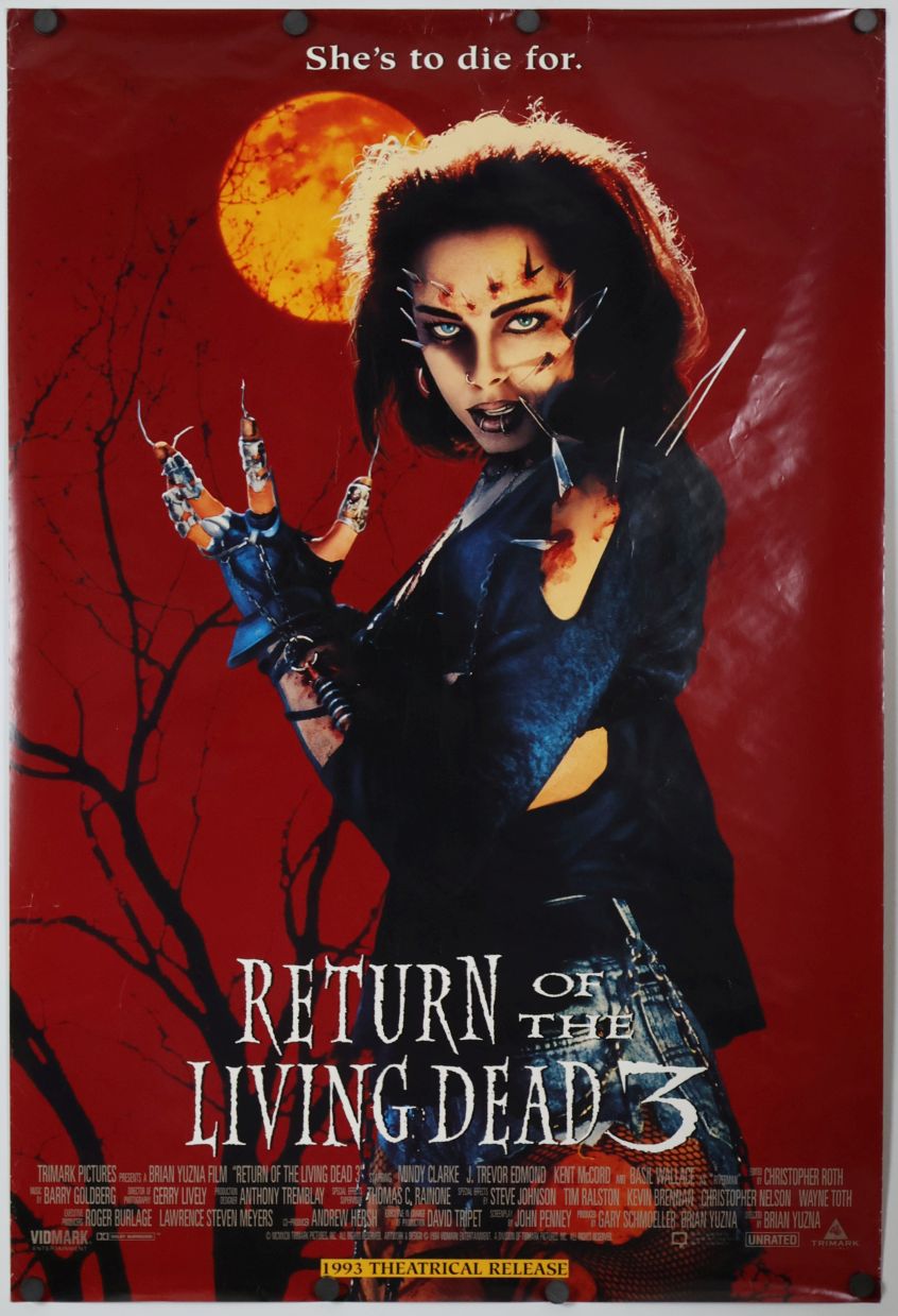 Return of the Living Dead III (1993) original theatrical movie poster - Final