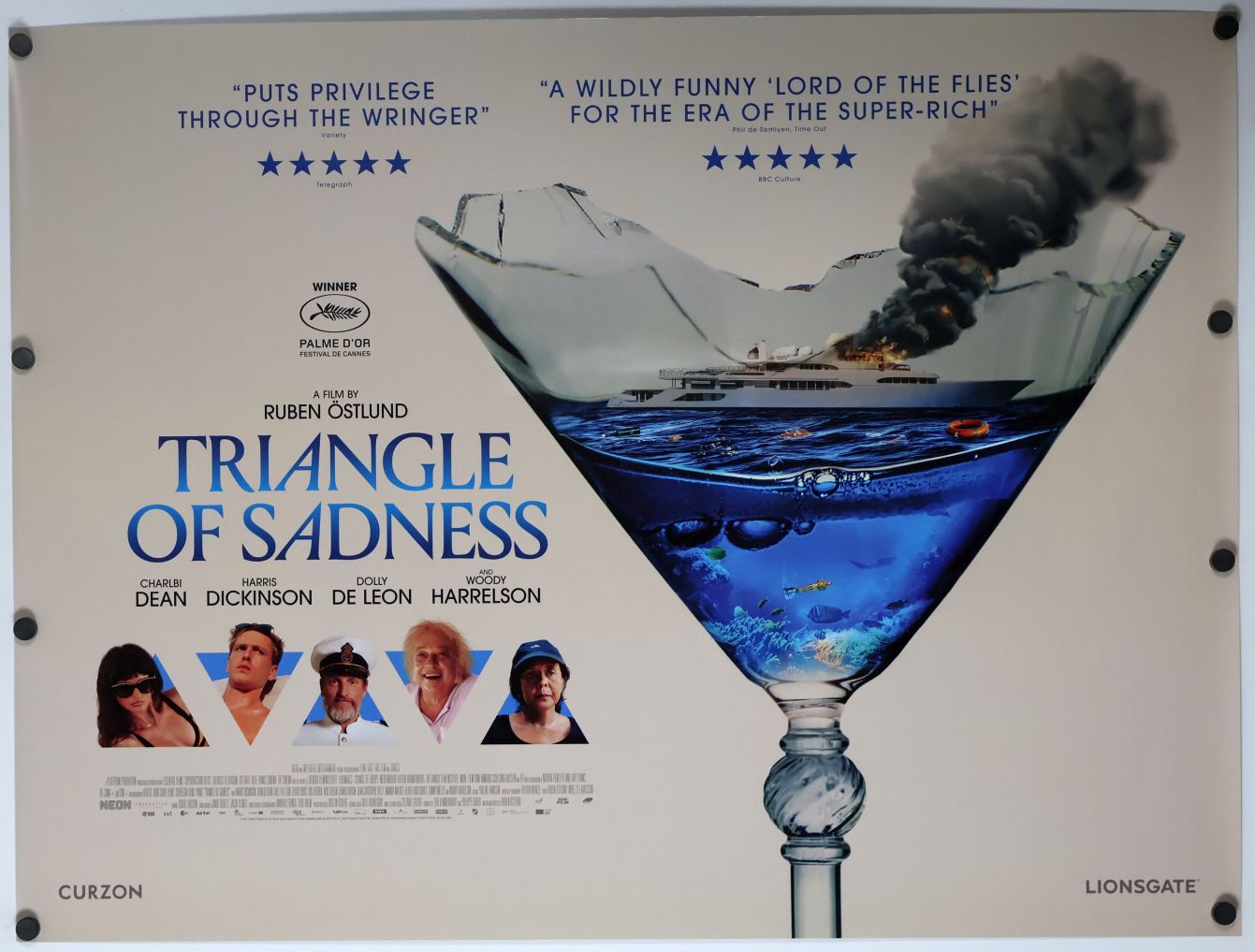Triangle of Sadness (2022) original theatrical movie poster - Final