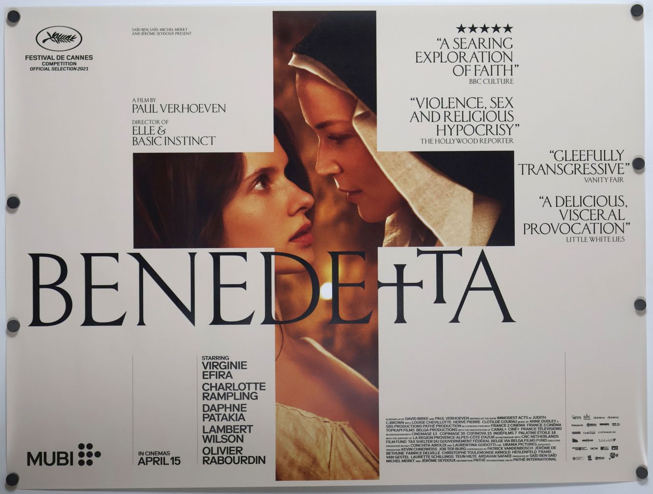 Benedetta (2021) original theatrical movie poster - Final