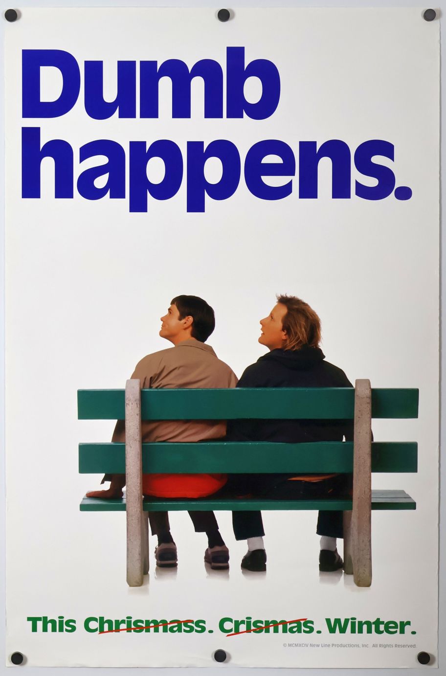 Dumb and Dumber (1994) original theatrical movie poster - Advance