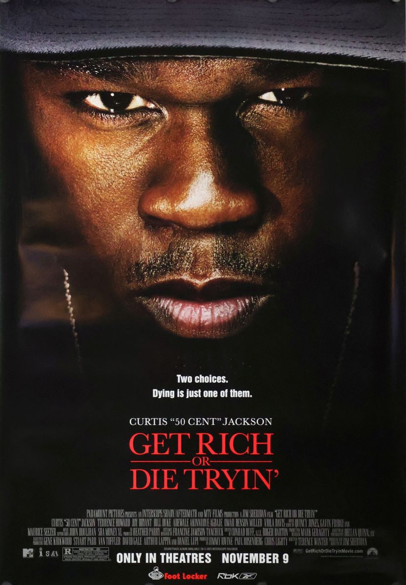 Get Rich or Die Tryin' (2005) original theatrical movie poster - Wilding