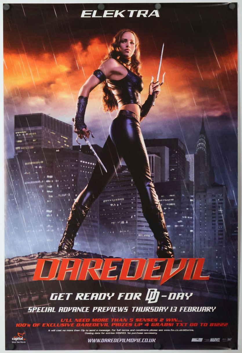 Daredevil (2003) original theatrical movie poster - Advance Style B