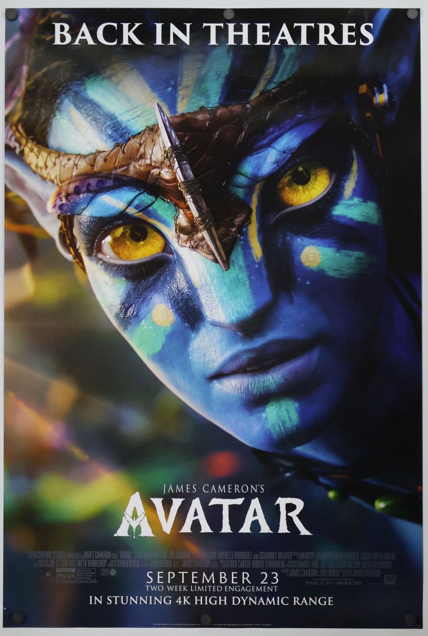 Avatar (2022) original theatrical movie poster - Re-Release