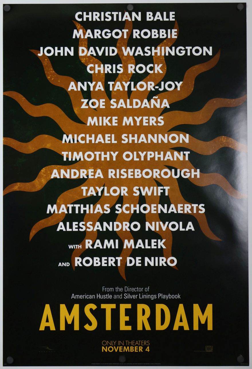 Amsterdam (2022) original theatrical movie poster - Advance