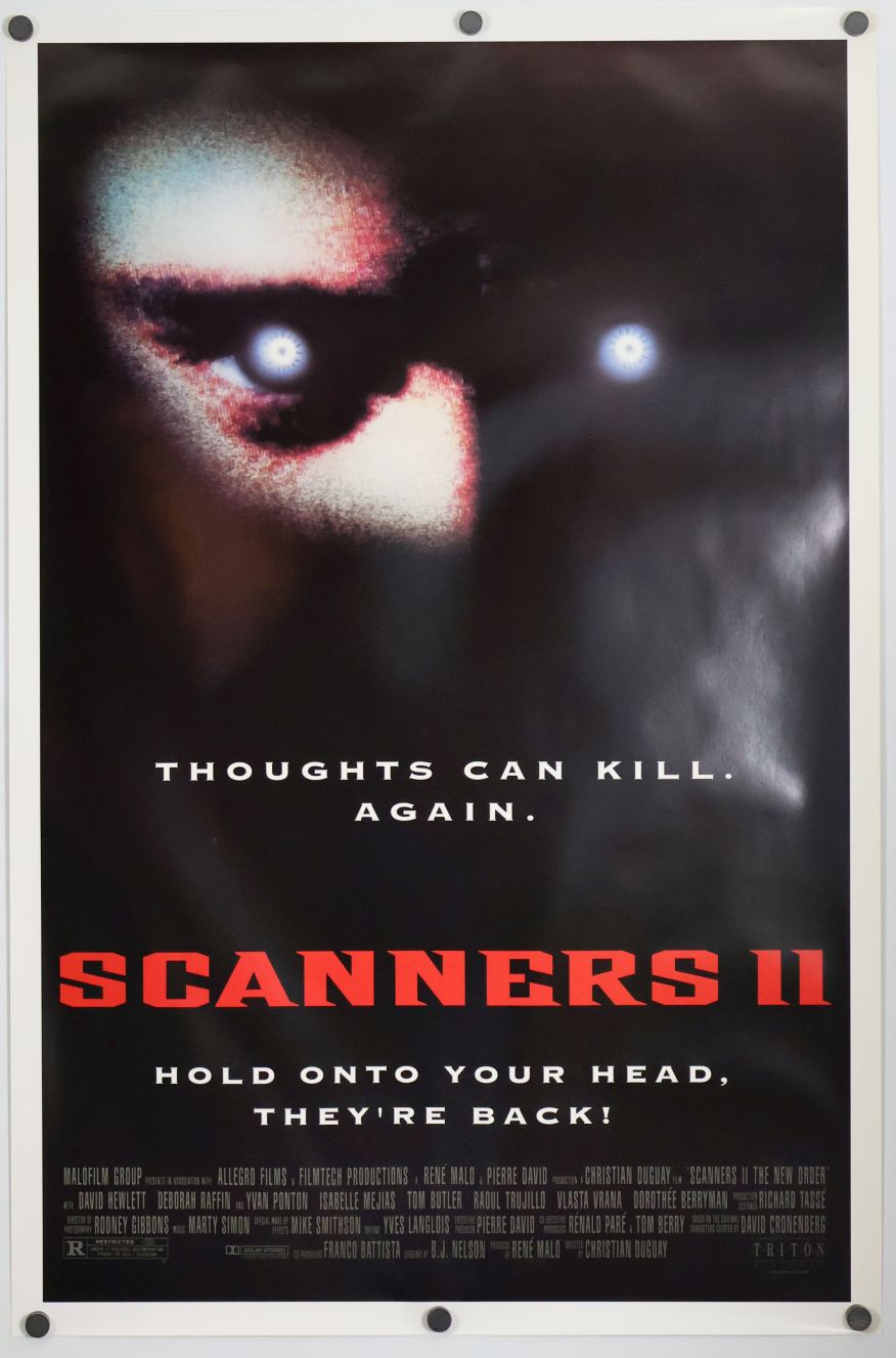 Scanners II: The New Order (1991) original theatrical movie poster - Final