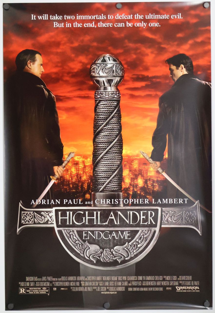 Highlander: Endgame (2000) original theatrical movie poster - Final