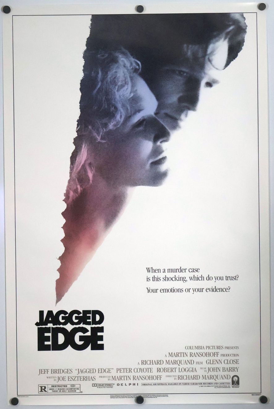 Jagged Edge (1985) original theatrical movie poster - Final