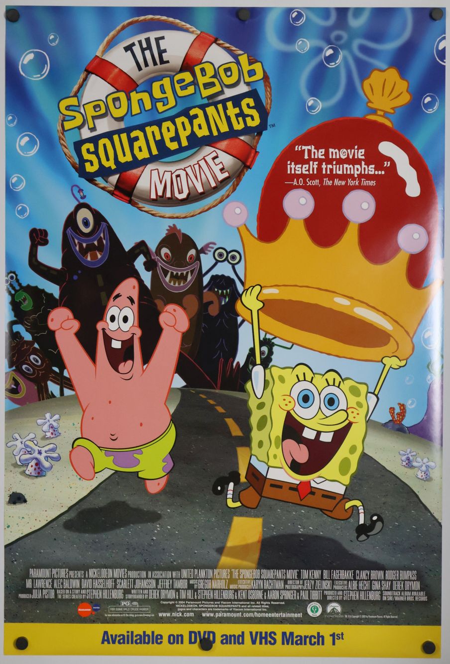 The SpongeBob SquarePants Movie (2004) original theatrical movie poster - Video