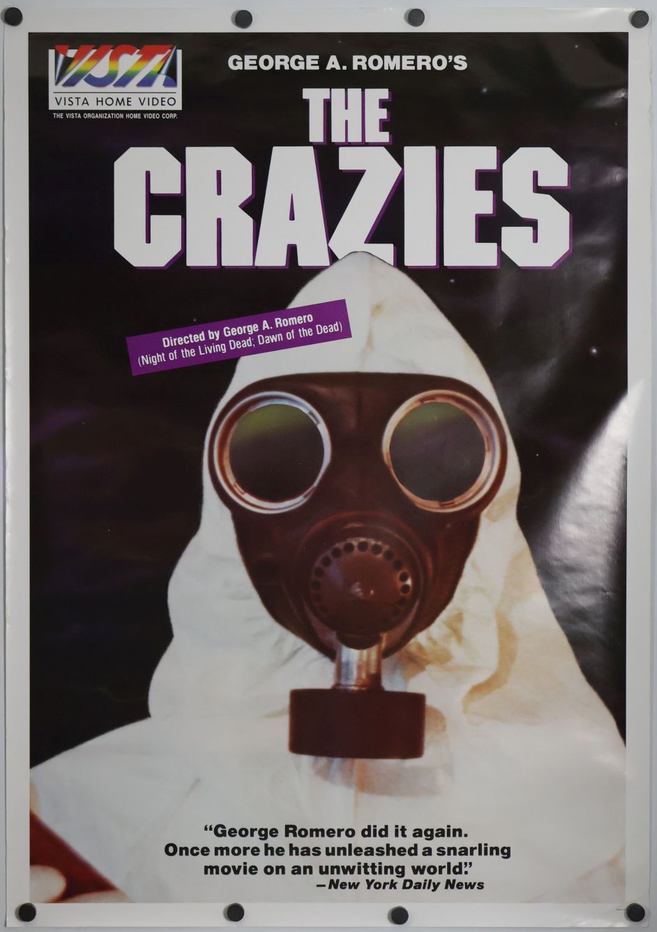 The Crazies (1973) original theatrical movie poster - Video