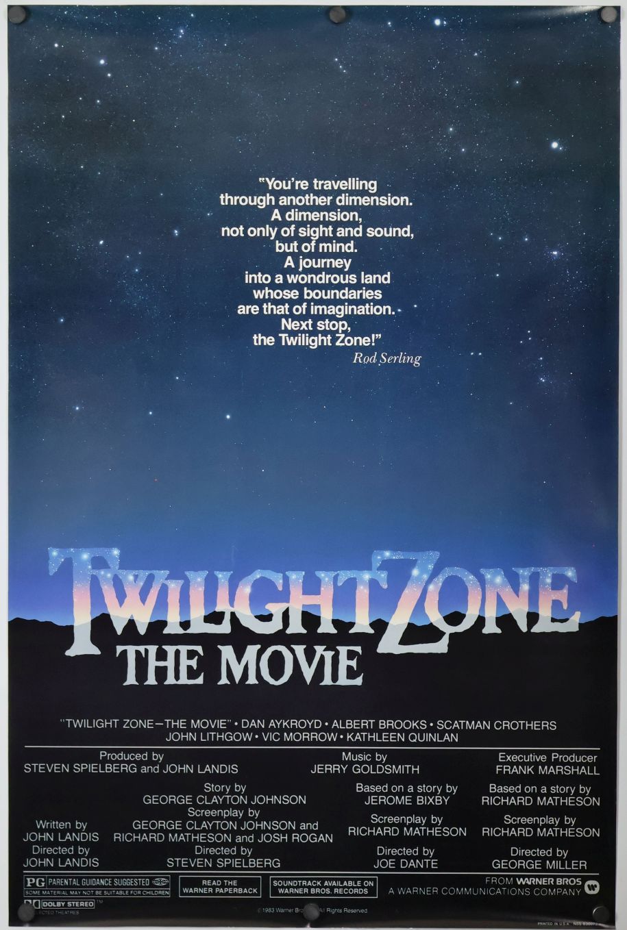 Twilight Zone: The Movie (1983) original theatrical movie poster - Final