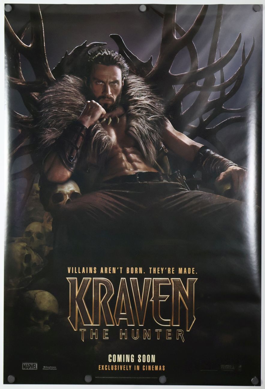 Kraven the Hunter (2024) original theatrical movie poster - International Advance