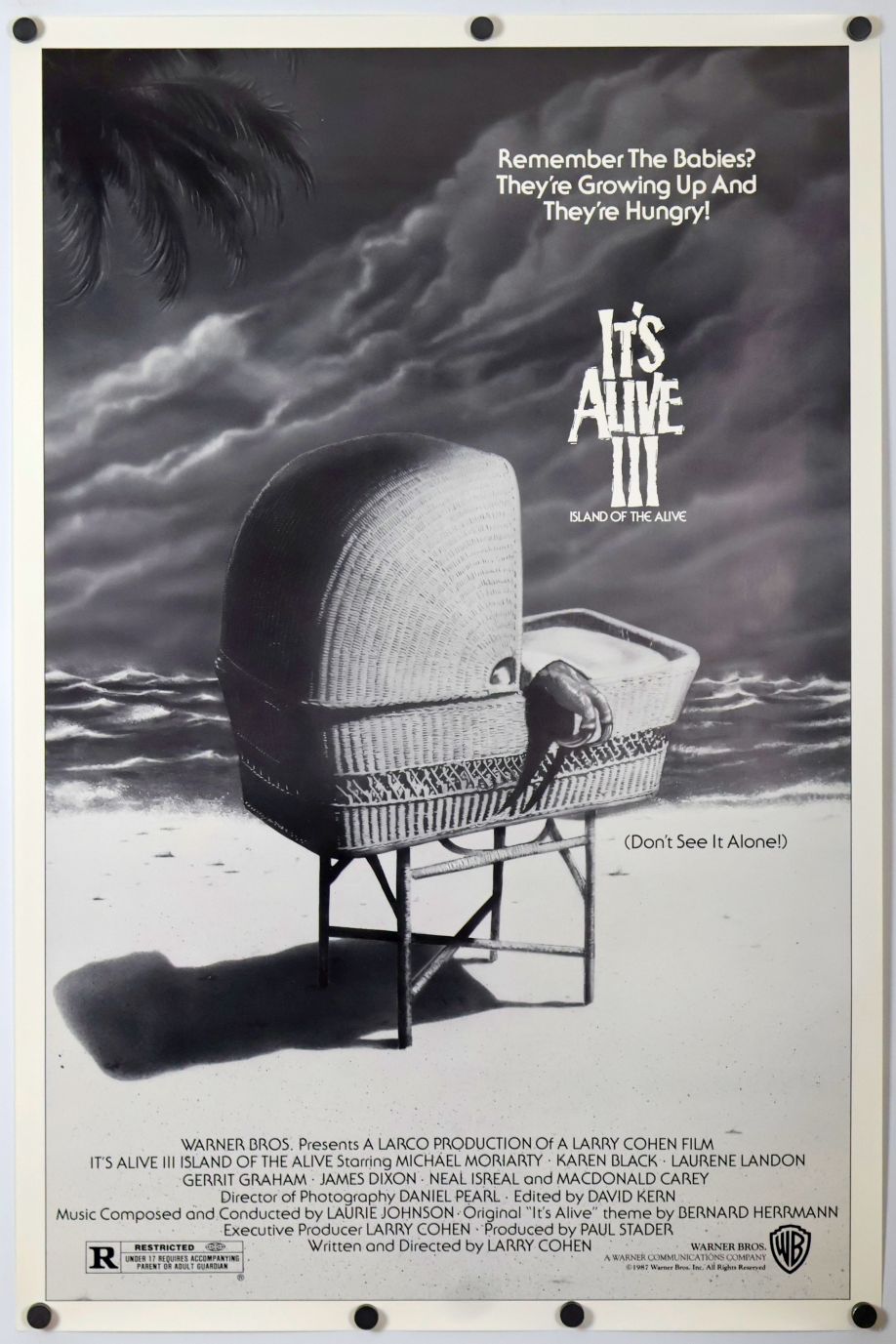 It's Alive III: Island of the Alive (1987) original theatrical movie poster - Final