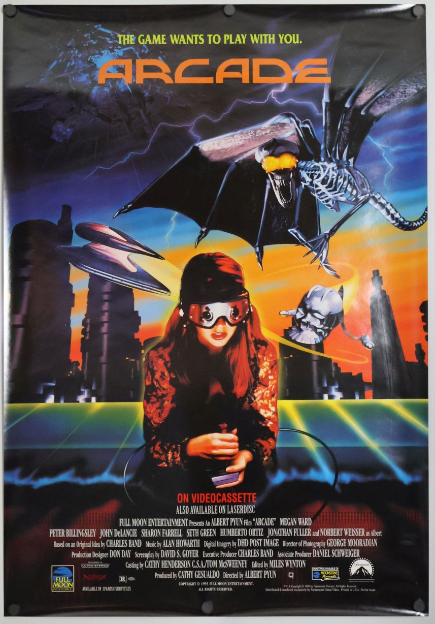 Arcade (1994) original theatrical movie poster - Video