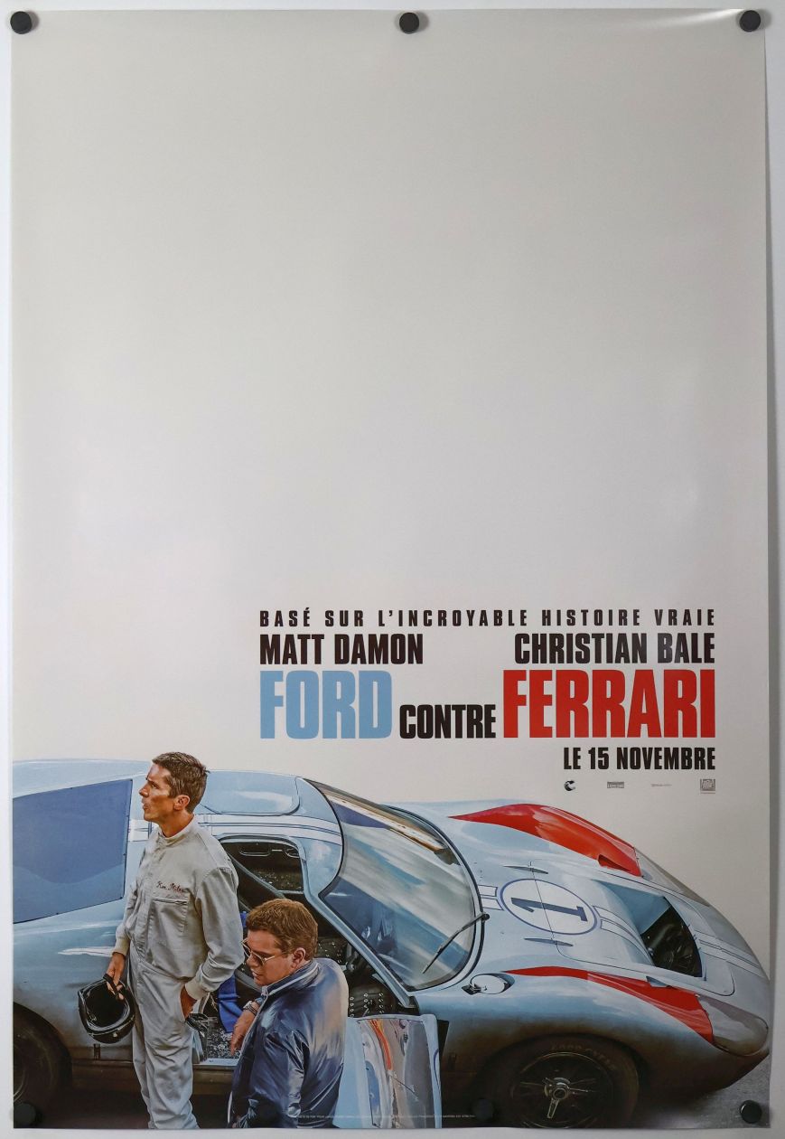 Ford v. Ferrari (2019) original theatrical movie poster - Advance - French Language