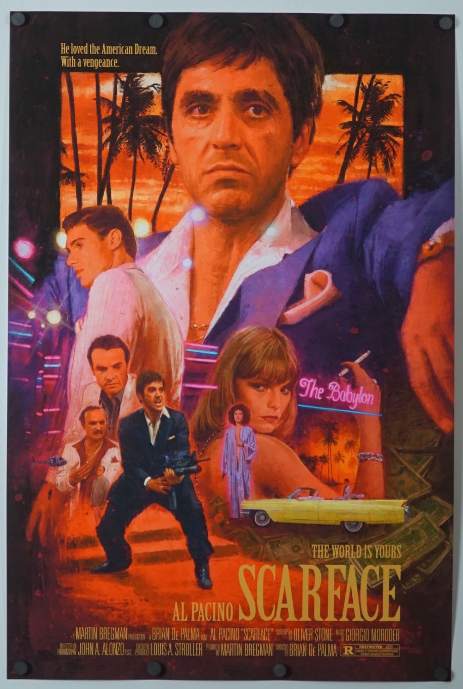 Scarface (1983) original theatrical movie poster - Giclee