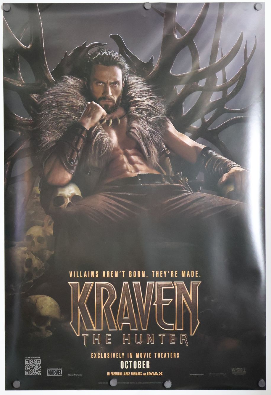 Kraven the Hunter (2024) original theatrical movie poster - Advance