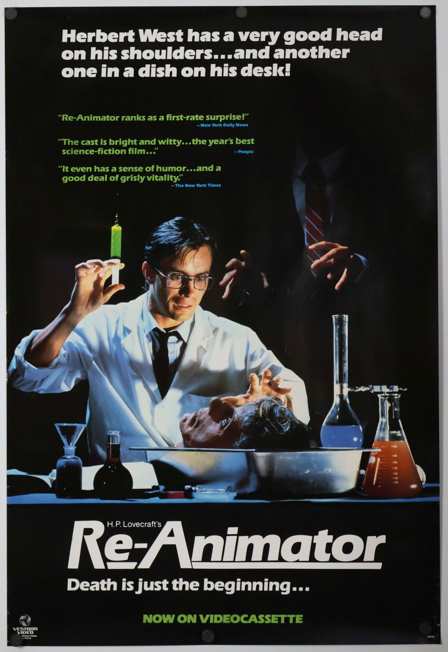 Re-Animator (1985) original theatrical movie poster - Video
