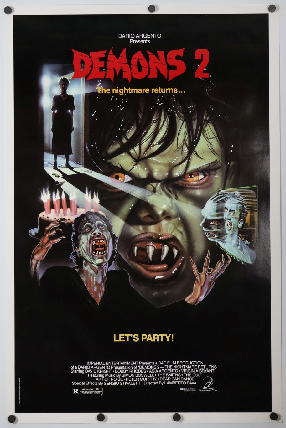 Demons 2 (1987) original theatrical movie poster - Final