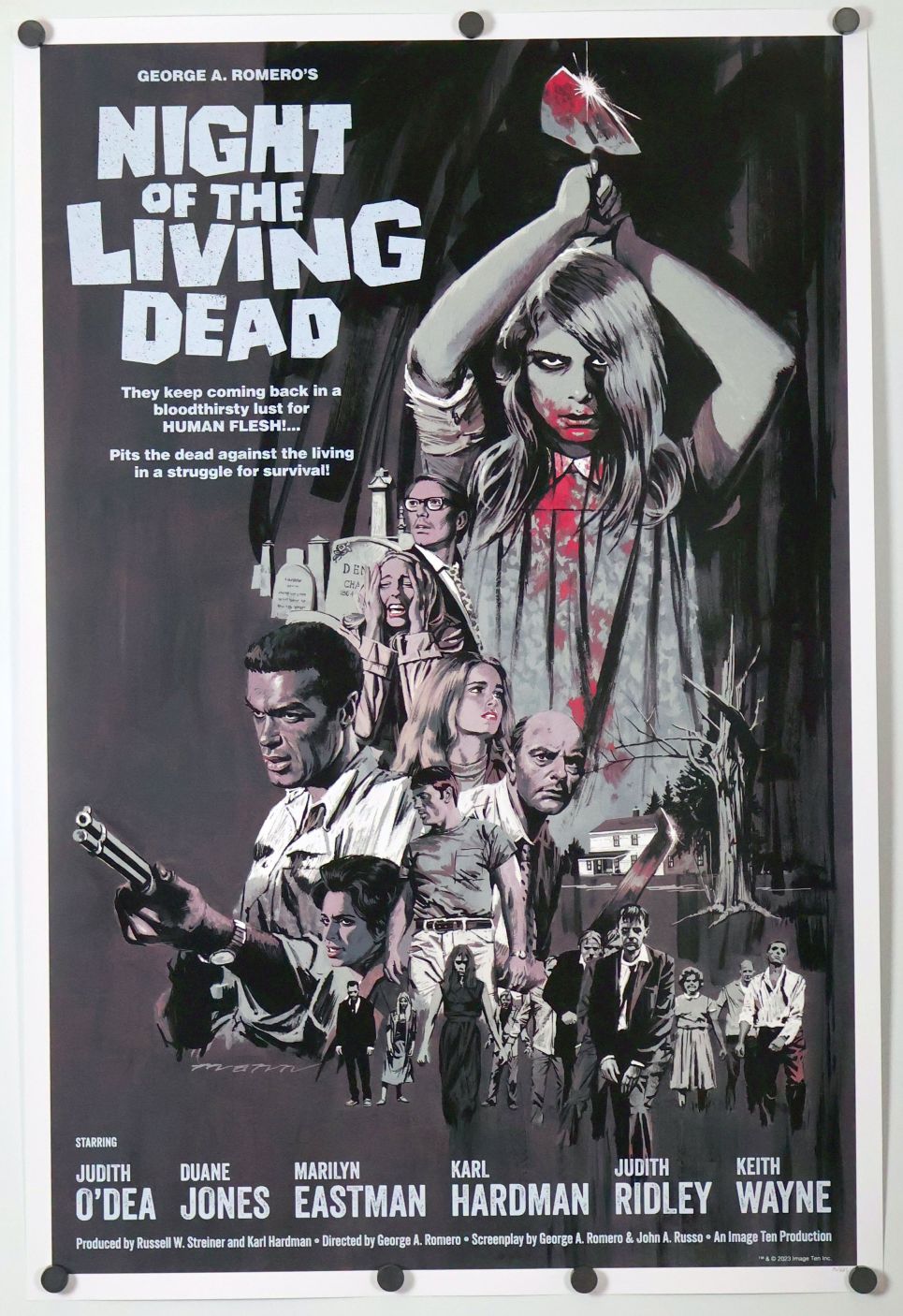 Night of the Living Dead (1968) original theatrical movie poster - Silk Screen