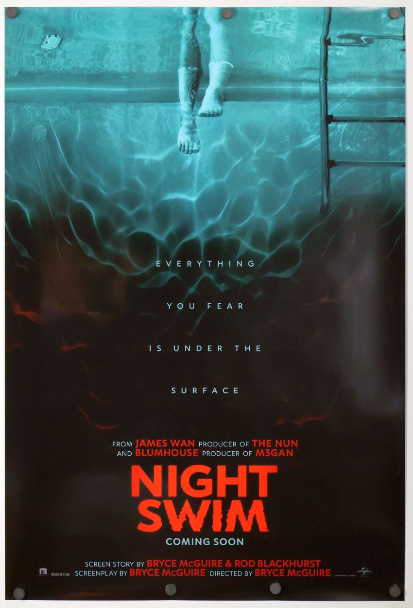 Night Swim (2024) original theatrical movie poster - Advance