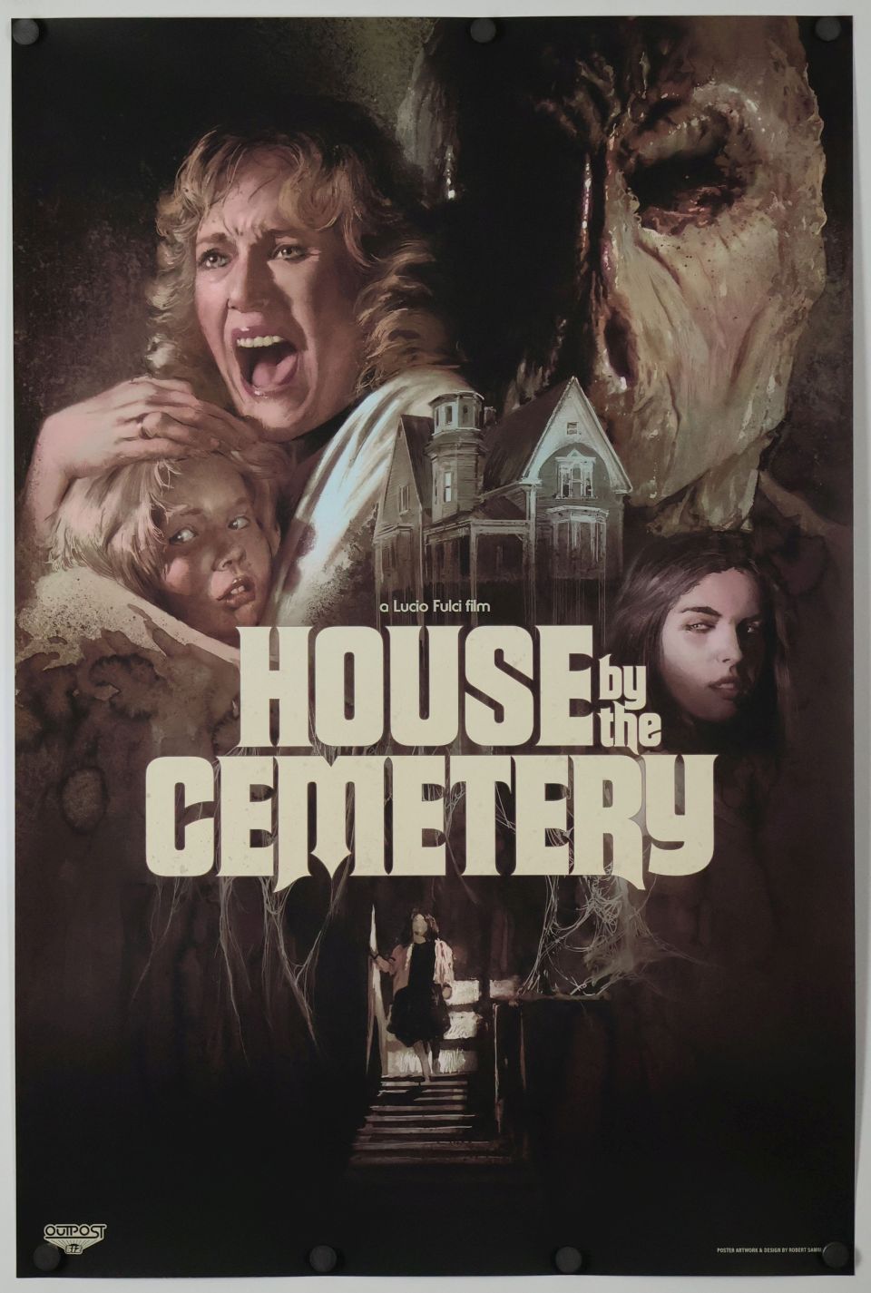 The House by the Cemetery (1984) original theatrical movie poster - Silk Screen