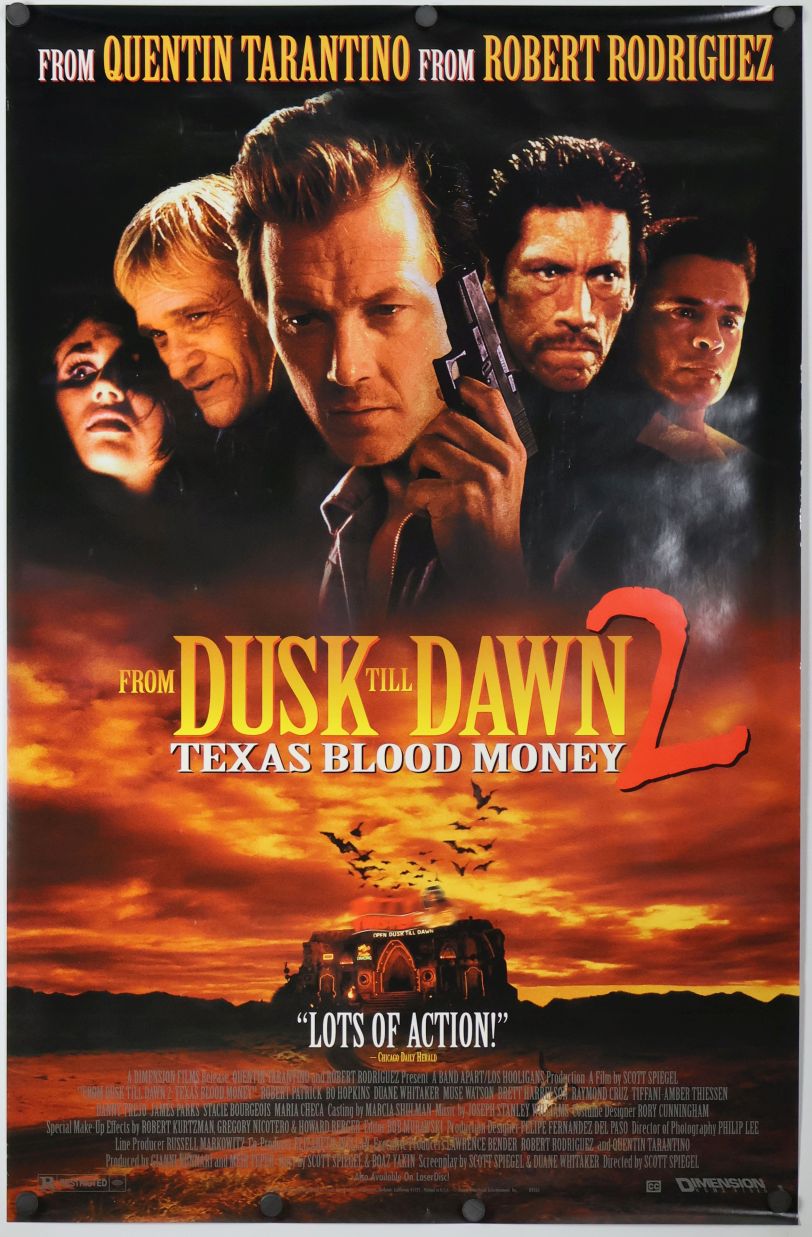 From Dusk Till Dawn 2: Texas Blood Money (1999) original theatrical movie poster - Video
