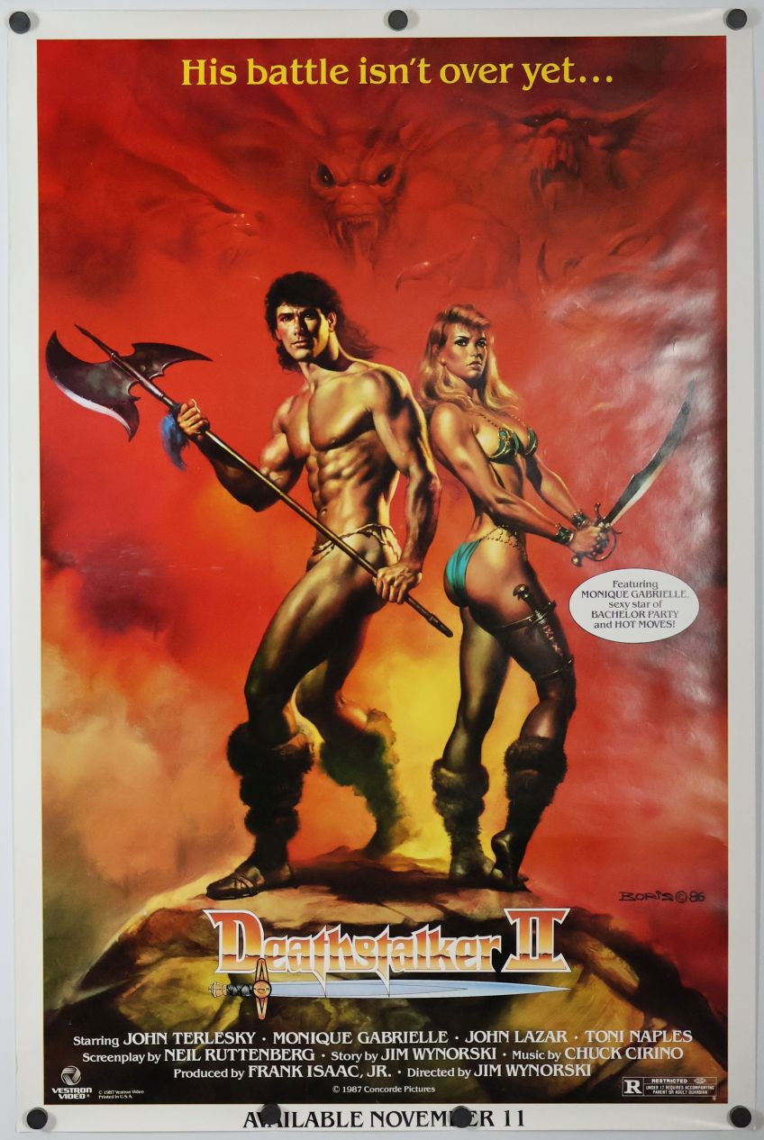 Deathstalker II (1987) original theatrical movie poster - Video