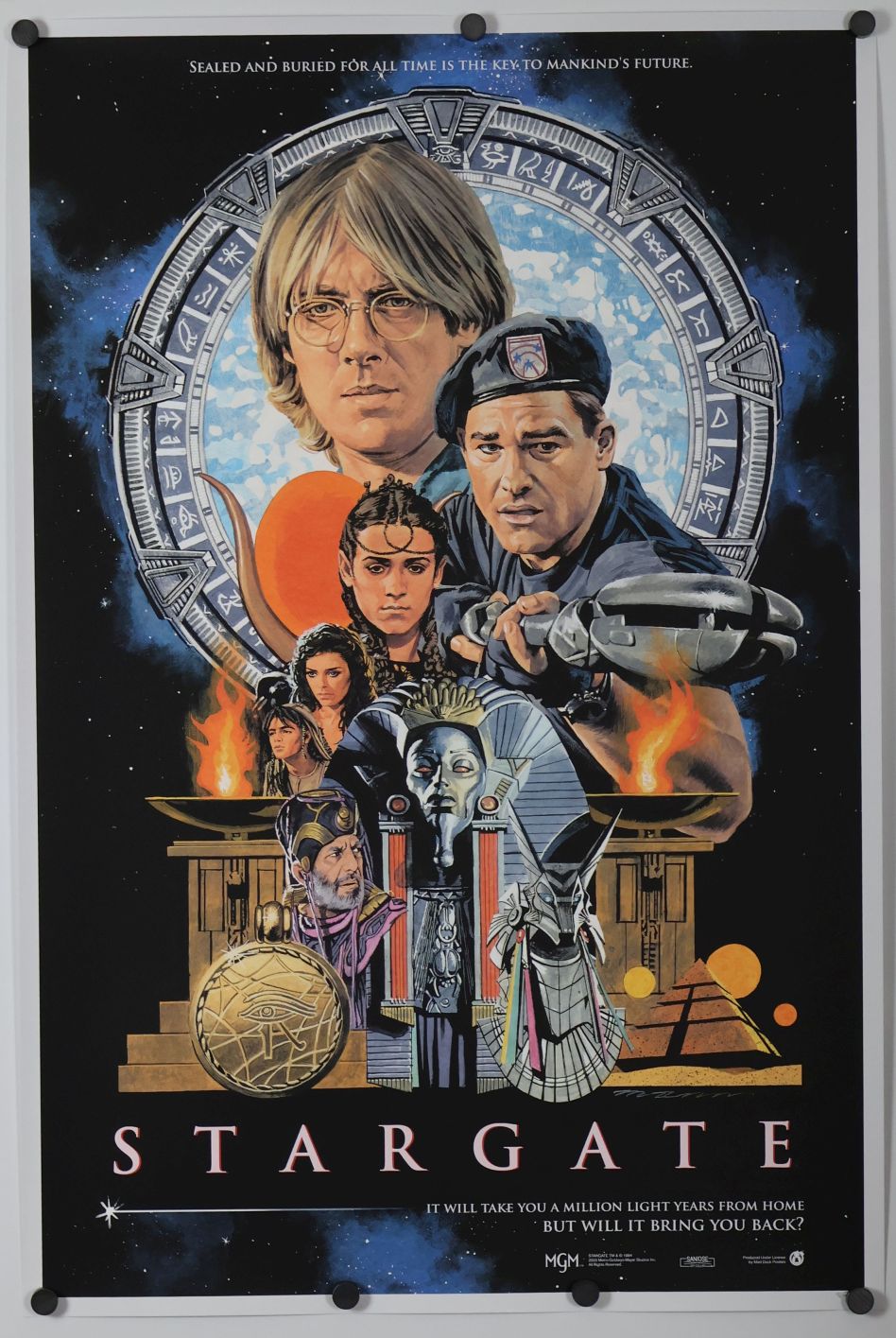 Stargate (1994) original theatrical movie poster - Silk Screen