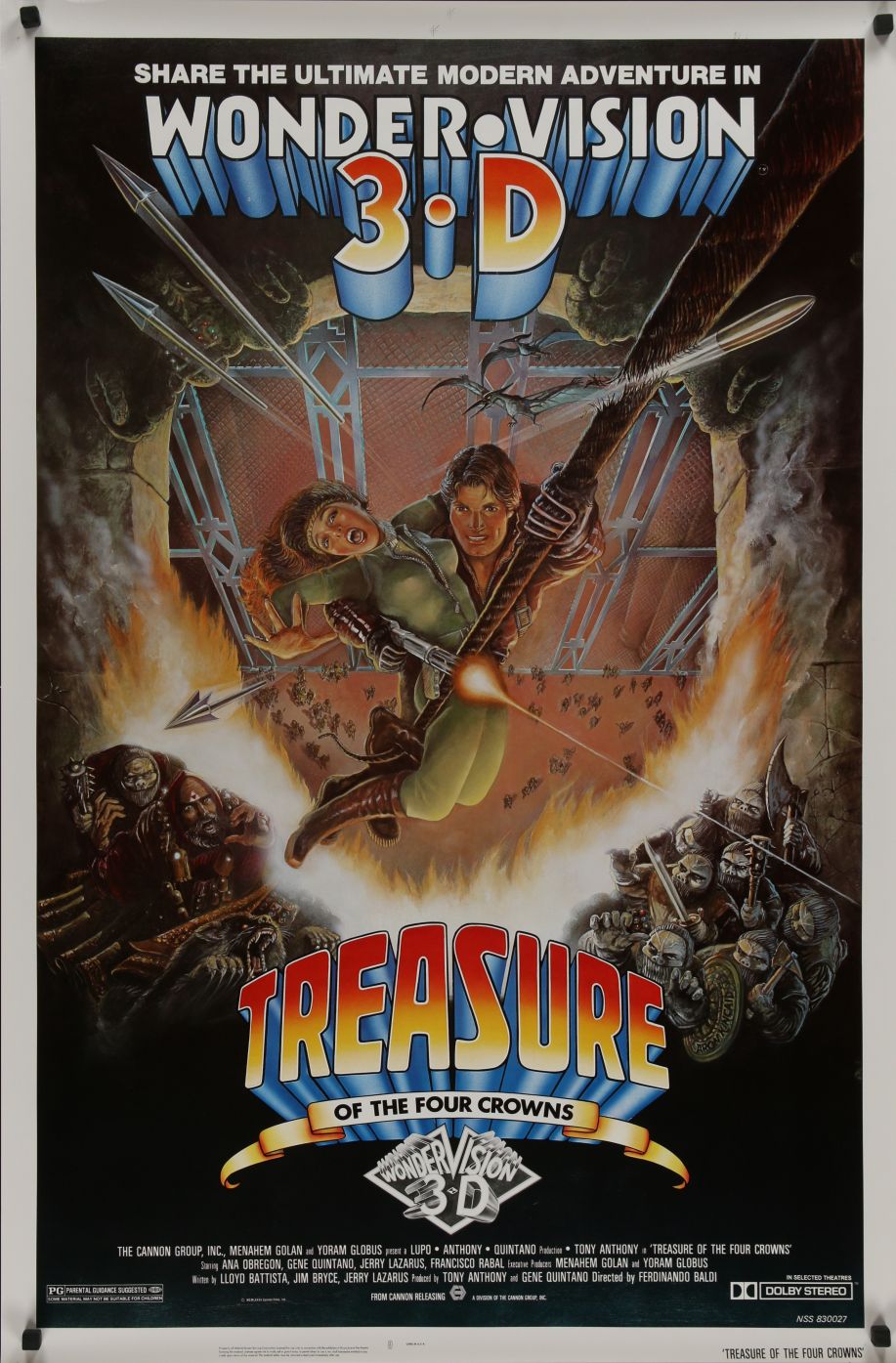 Treasure of the Four Crowns (1983) original theatrical movie poster - Final