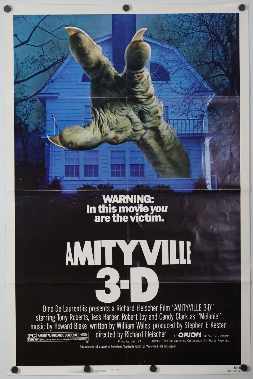 Amityville 3-D (1983) original theatrical movie poster - Final