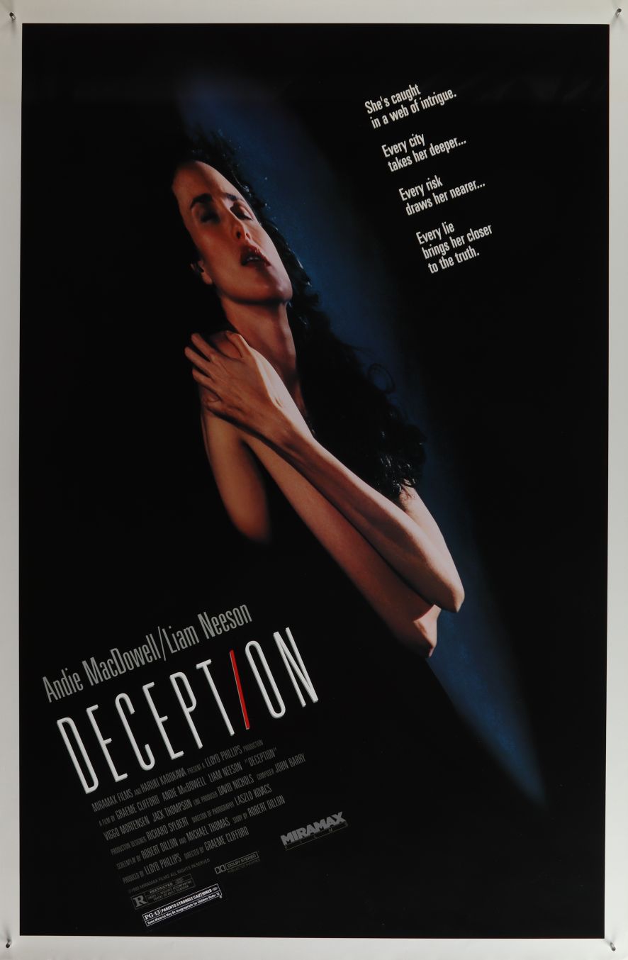 Deception (1993) original theatrical movie poster - Final