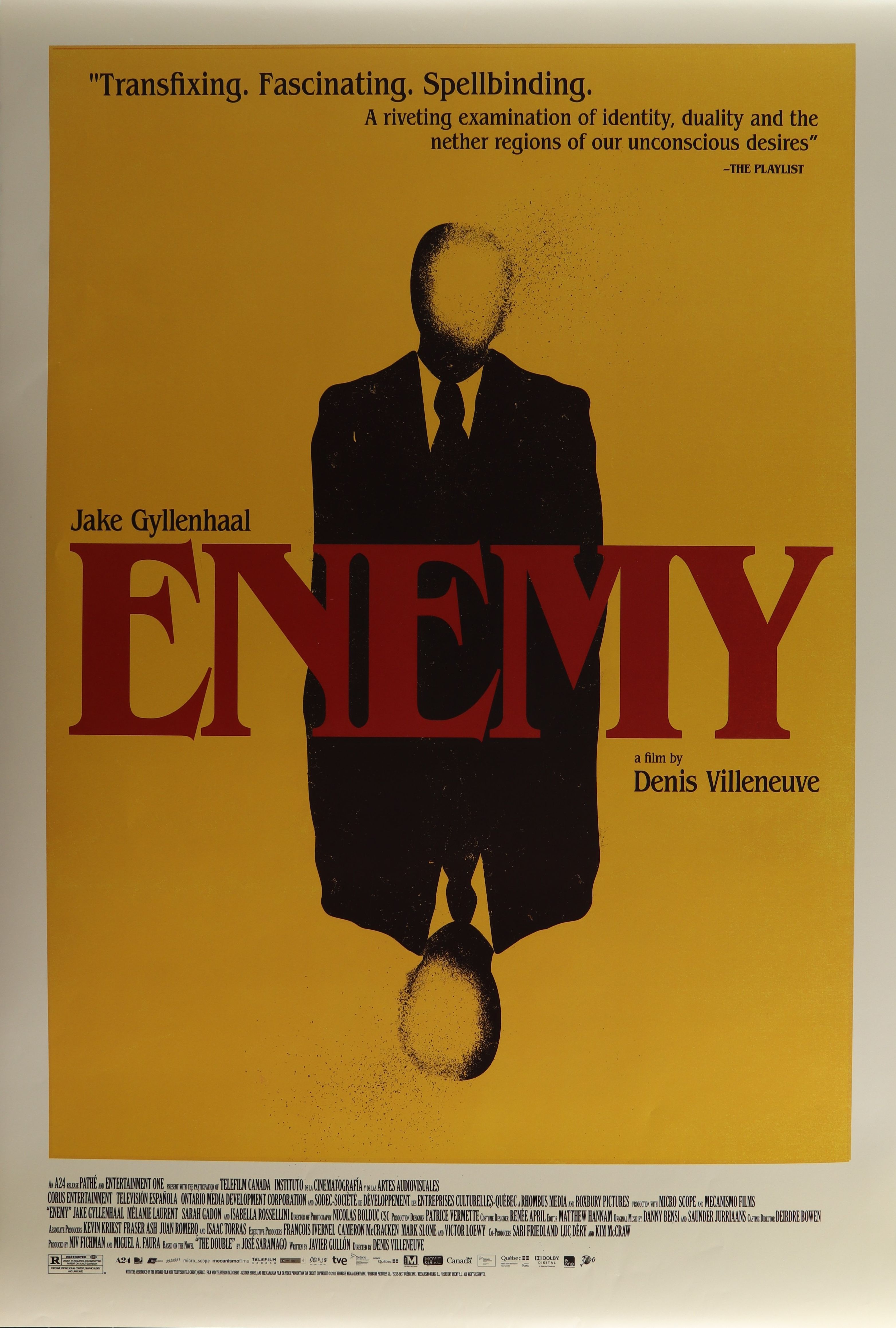 Enemy (2014) original theatrical movie poster - Final