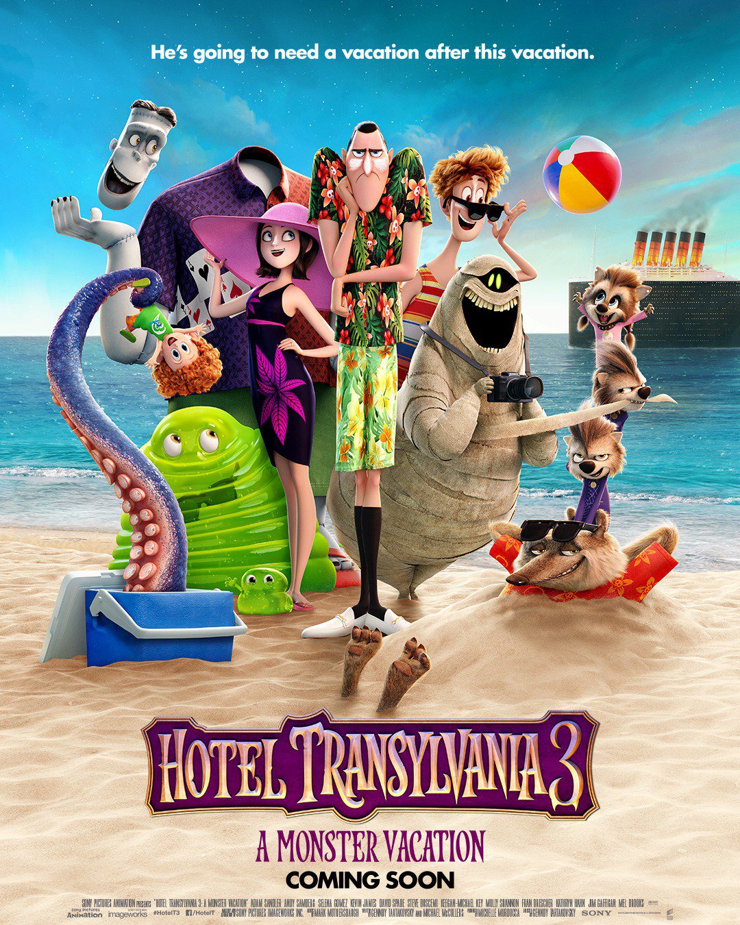 Hotel Transylvania 3 (2018) original theatrical movie poster - International
